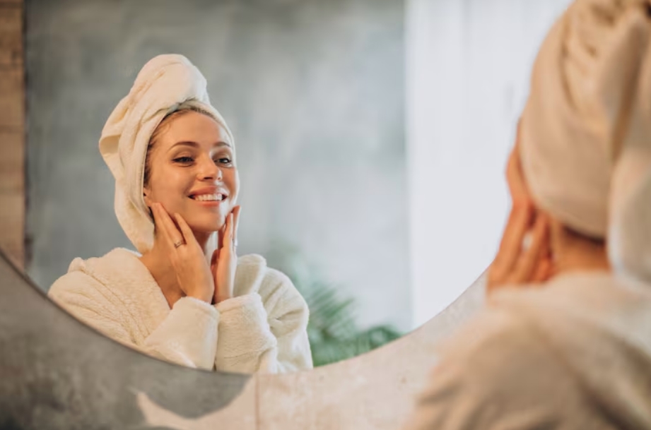 Skincare products and routine